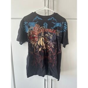 Superman DC Comics Metropolis Graphic T-Shirt Black Red Foil Small 2009 s09